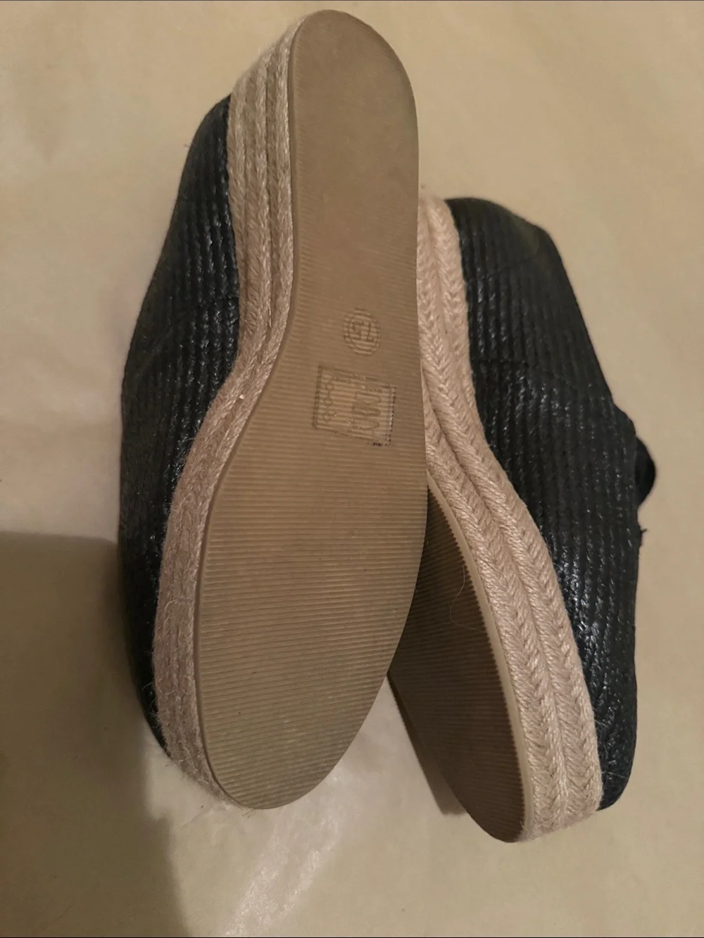 RAYE Black Woven Espadrille Sneakers with Jute Platform